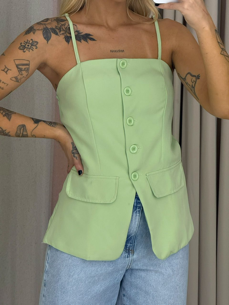 BLUSA FRAN ALÇA VERDE