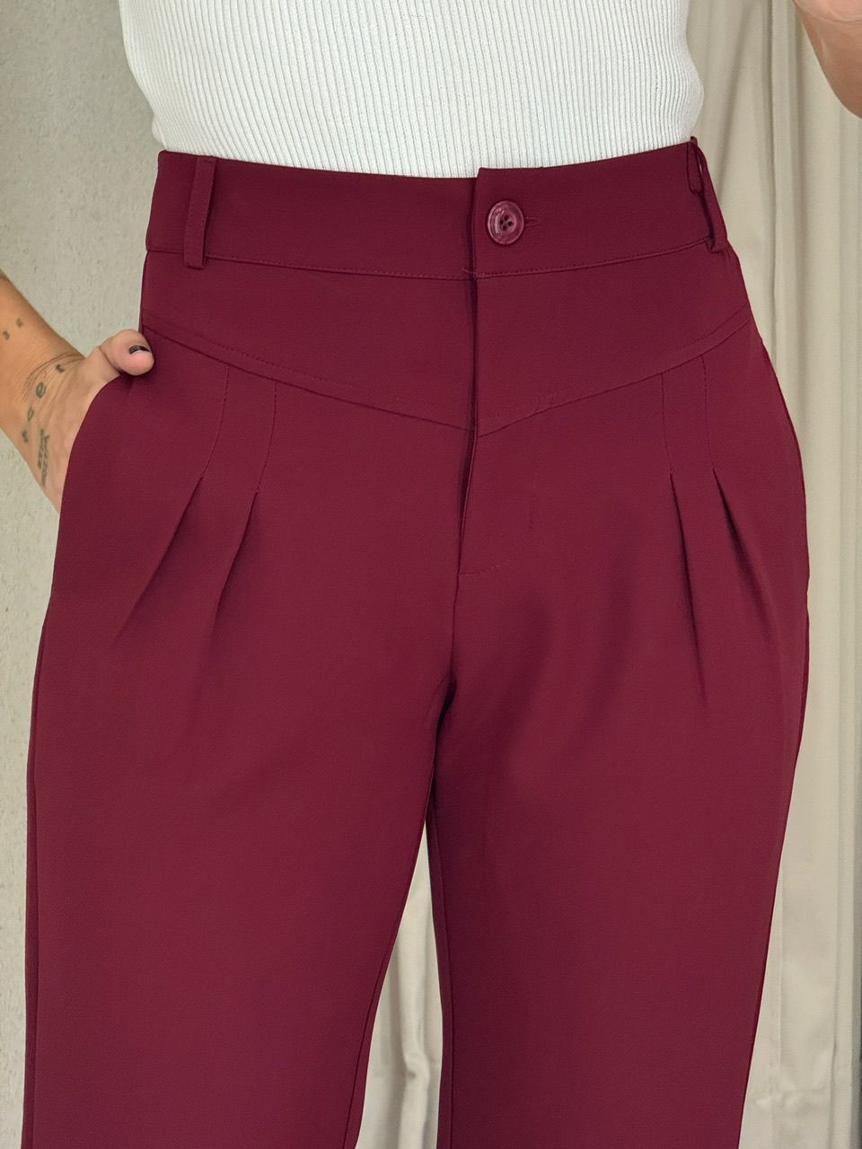 CALÇA ROSIMEIRE SKINNY CHERRY RED