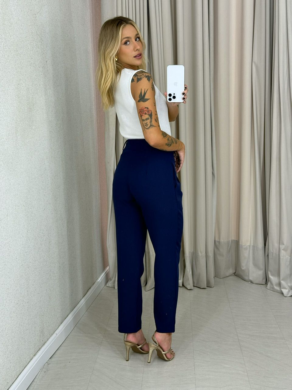 CALÇA ROSIMEIRE SKINNY MARINHO