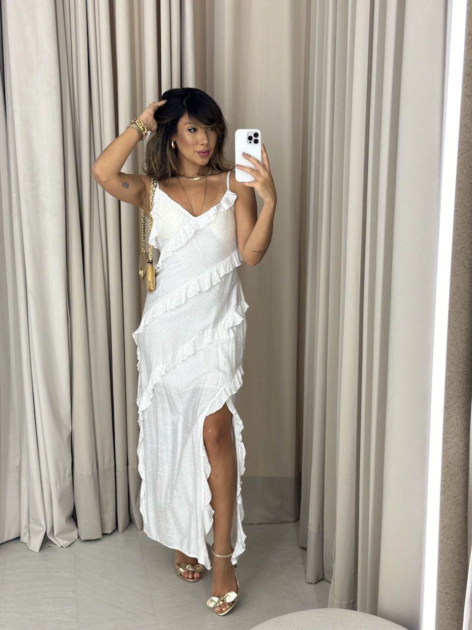 VESTIDO SUSY BRILHO OFF - 0050960048 - CAROLLA FERRARO