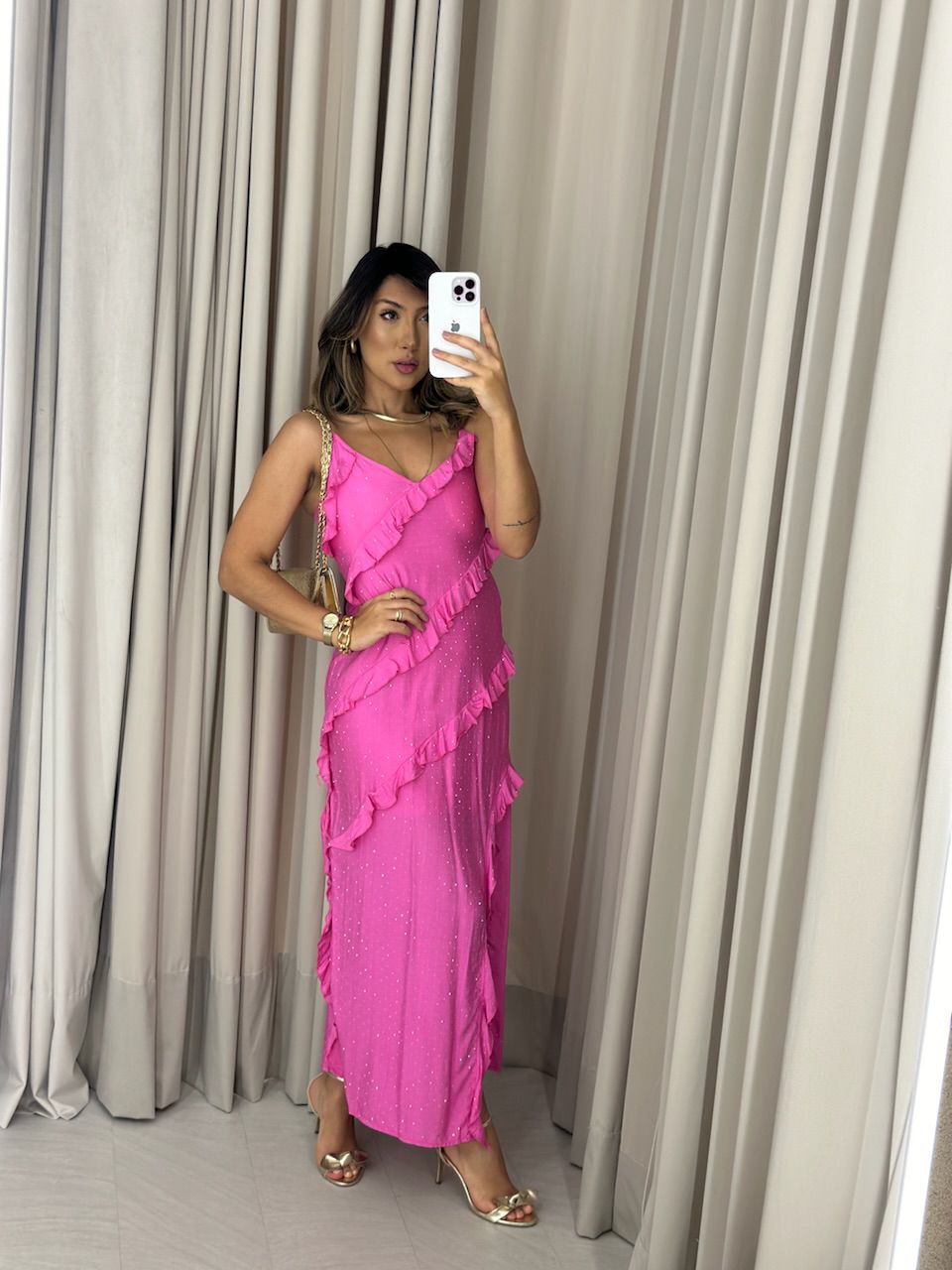 VESTIDO SUSY BRILHO PINK