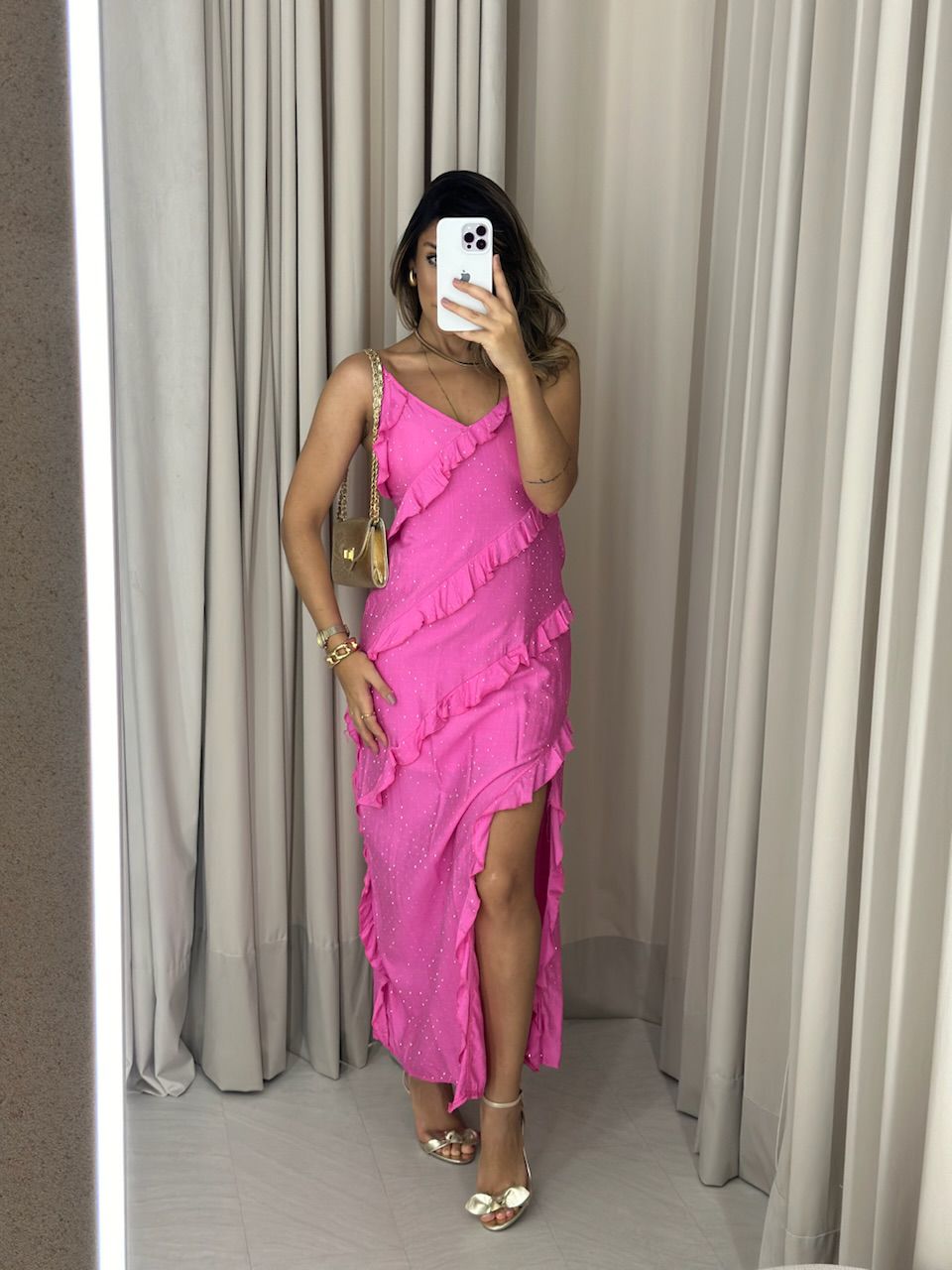 VESTIDO SUSY BRILHO PINK
