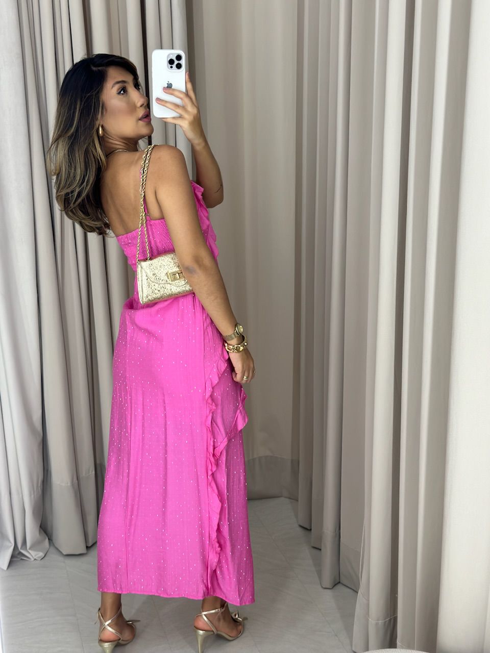 VESTIDO SUSY BRILHO PINK