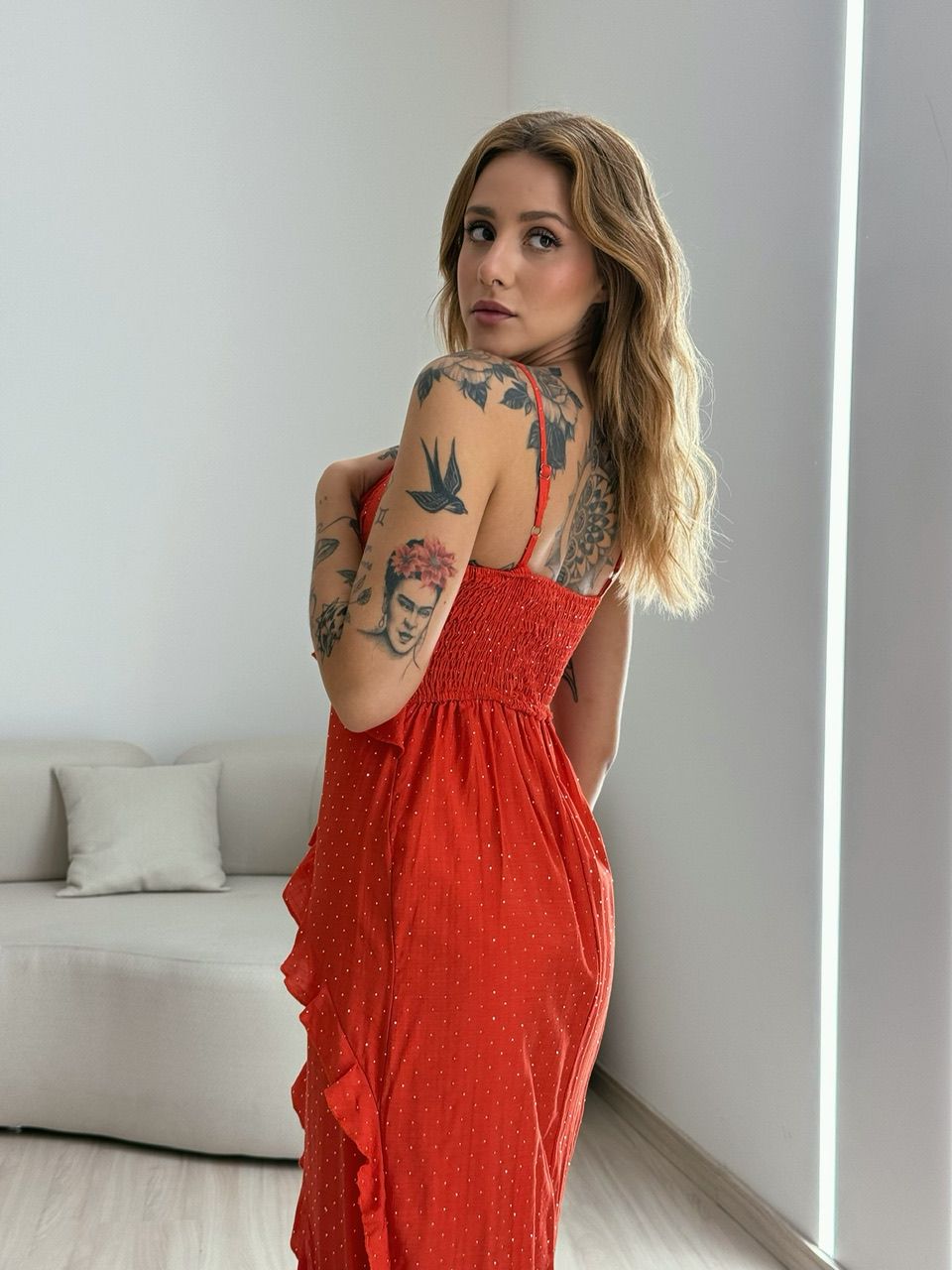 VESTIDO SUSY BRILHO VERMELHO