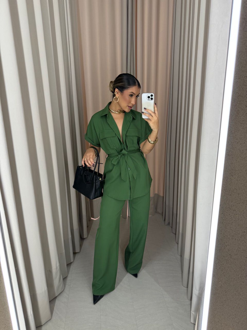  CONJUNTO FRANCISCA CALÇA VERDE - 0064400014 - CAROLLA FERRARO