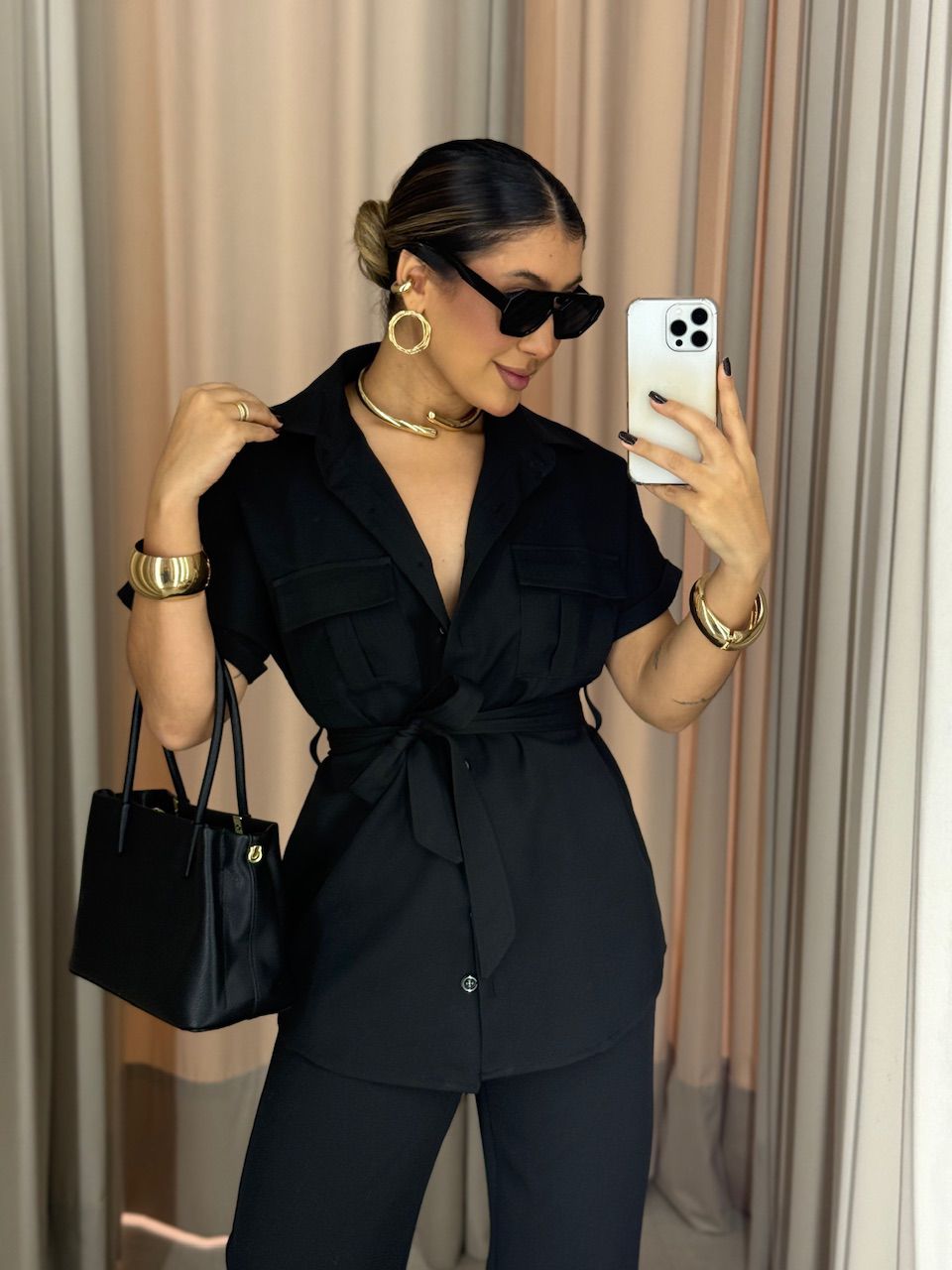  CONJUNTO FRANCISCA CALÇA PRETO