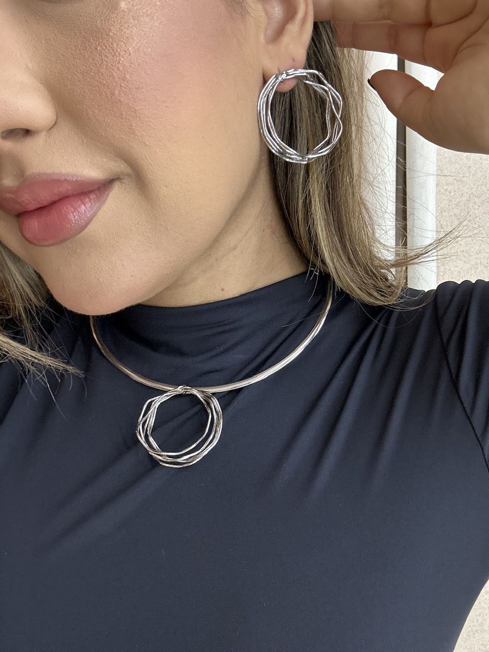 CHOKER VANIA BRINCO PRATA - 0064310159 - CAROLLA FERRARO