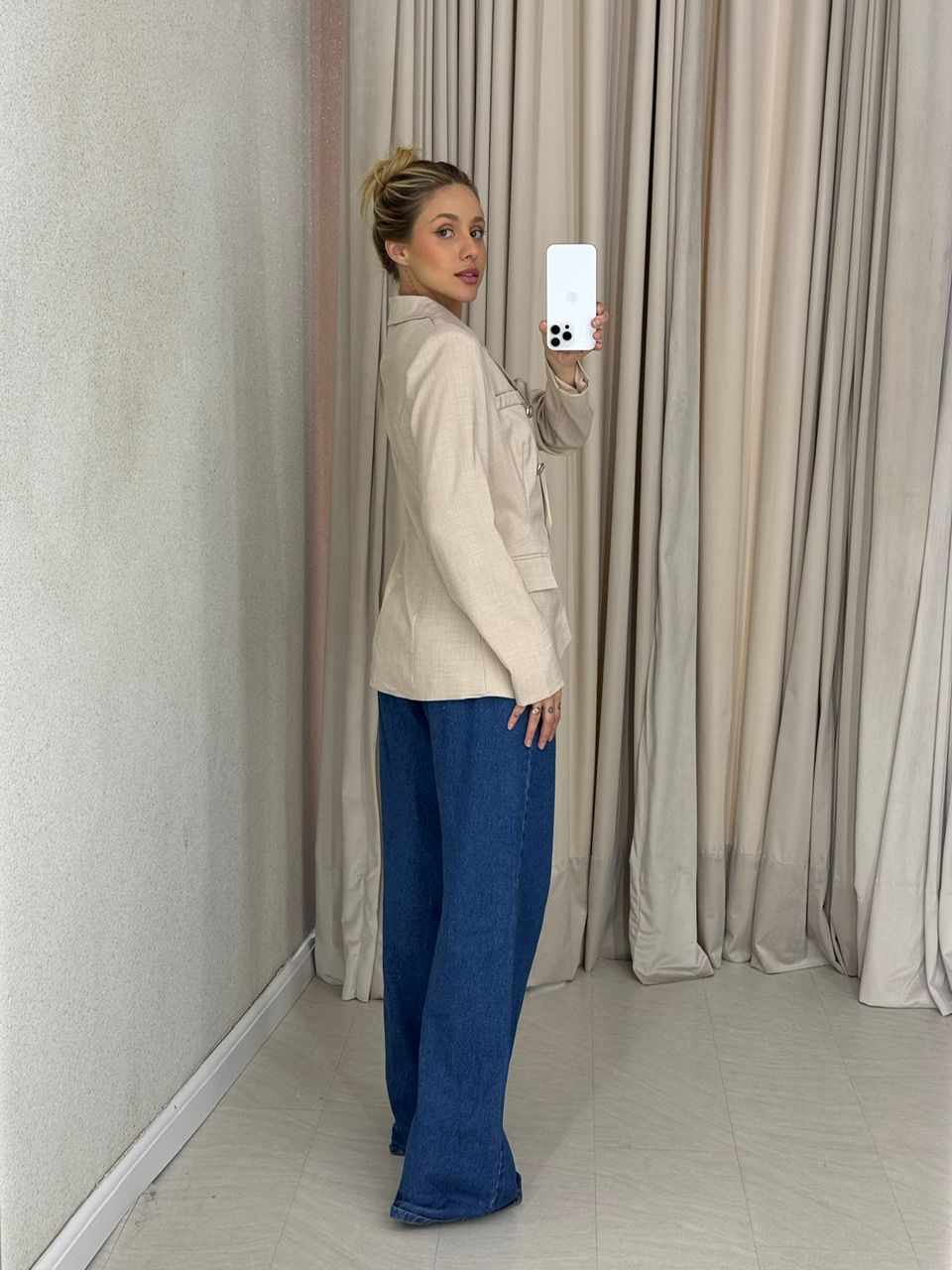 BLAZER LORENA BOTÕES AREIA