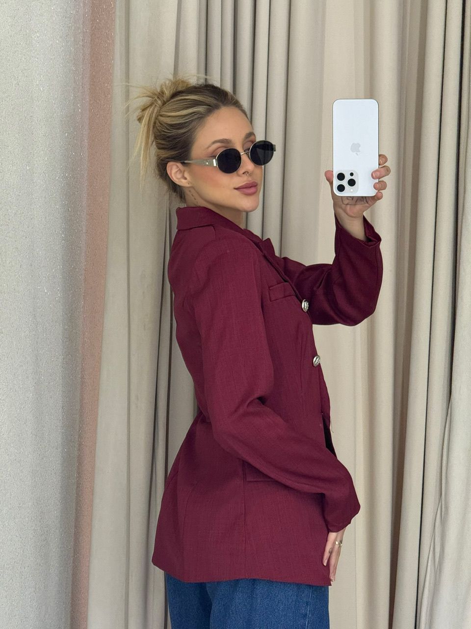 BLAZER LORENA BOTÕES VINHO