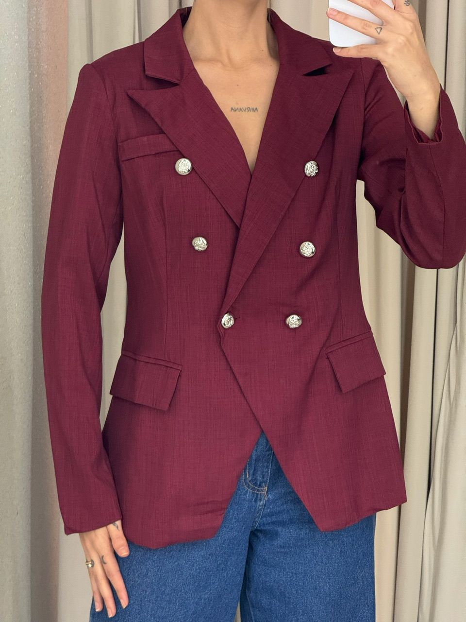 BLAZER LORENA BOTÕES VINHO