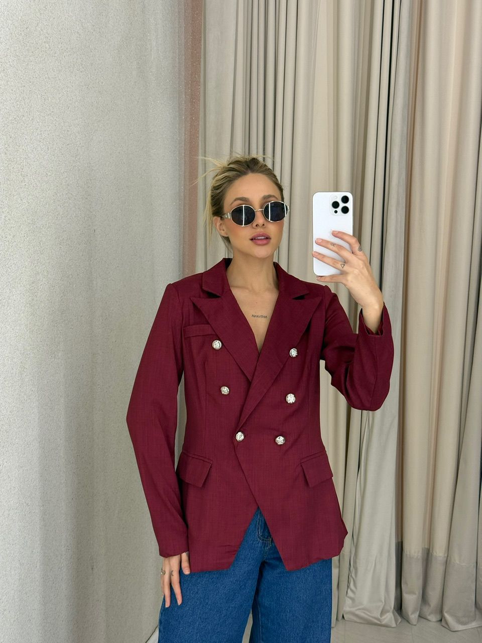 BLAZER LORENA BOTÕES VINHO