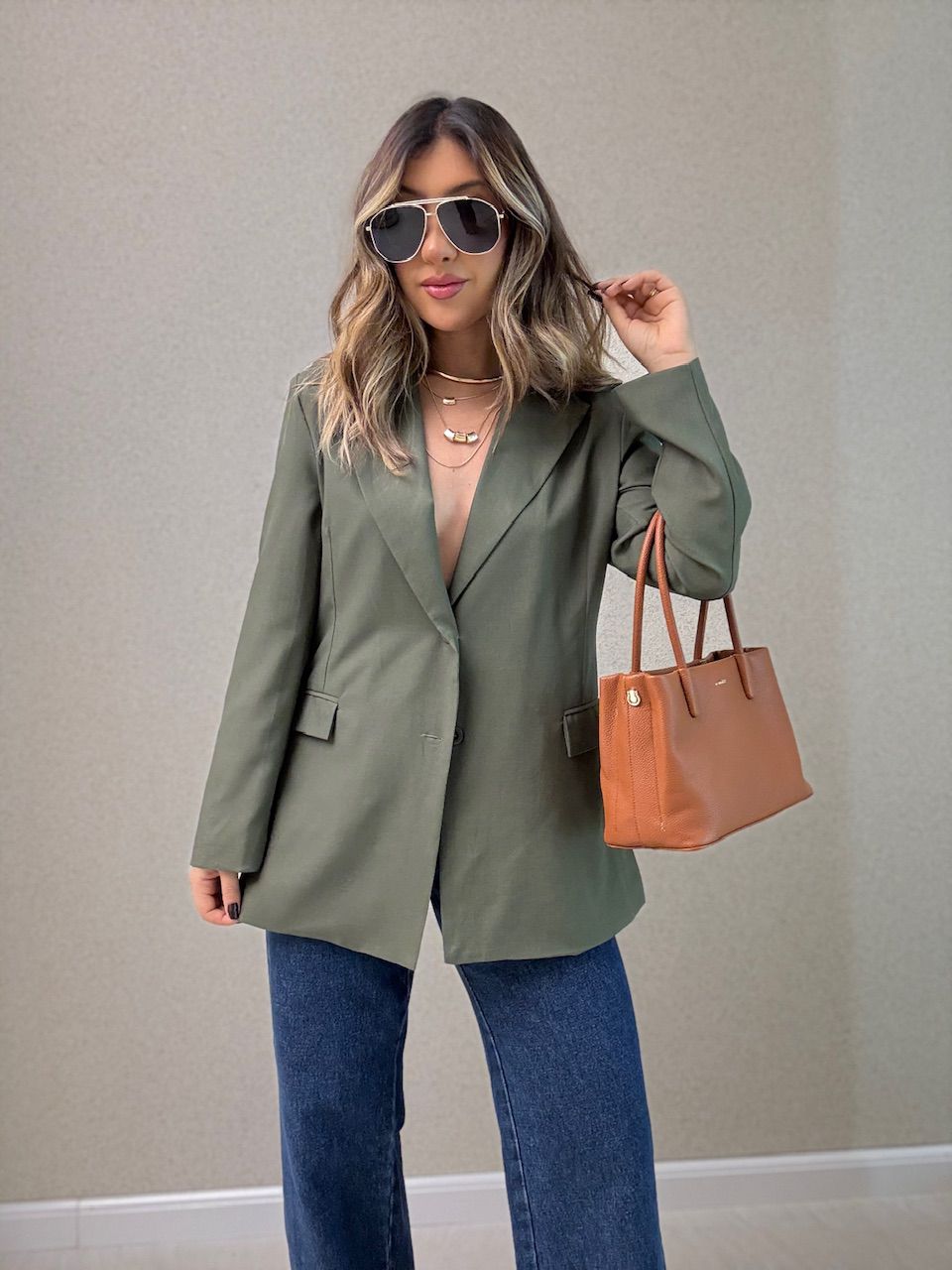 BLAZER CARLA ALFAIATARIA OLIVA