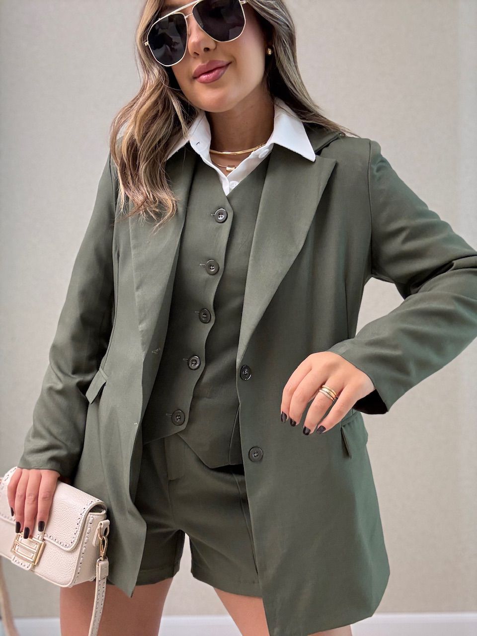 BLAZER CARLA ALFAIATARIA OLIVA