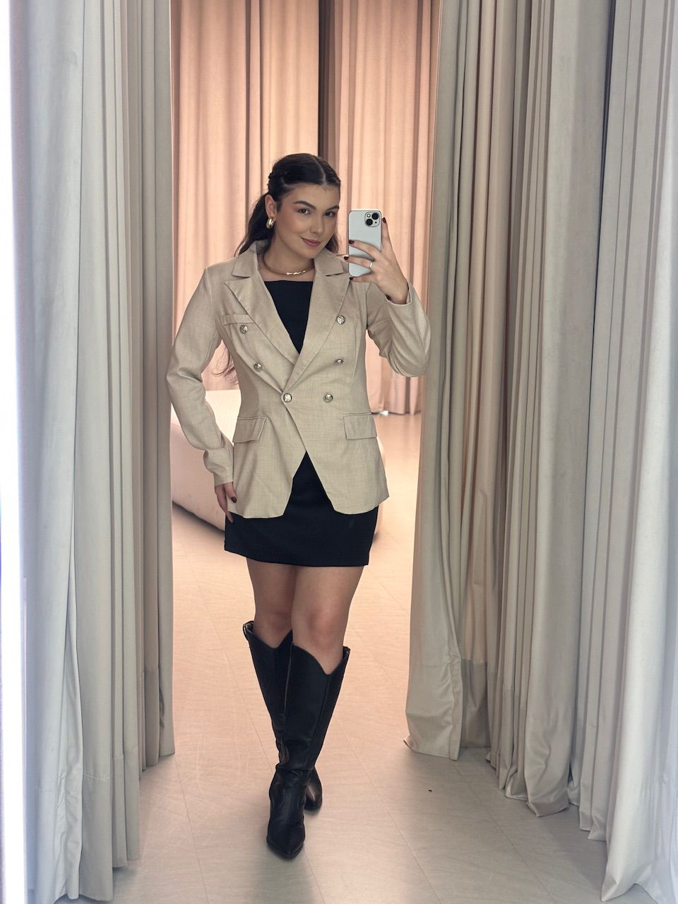 BLAZER LORENA BOTÕES AREIA