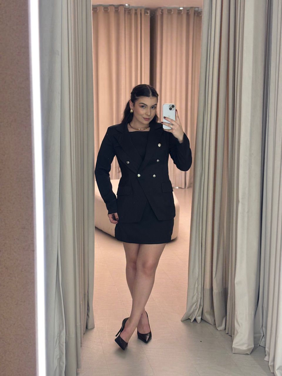BLAZER LORENA BOTÕES PRETO
