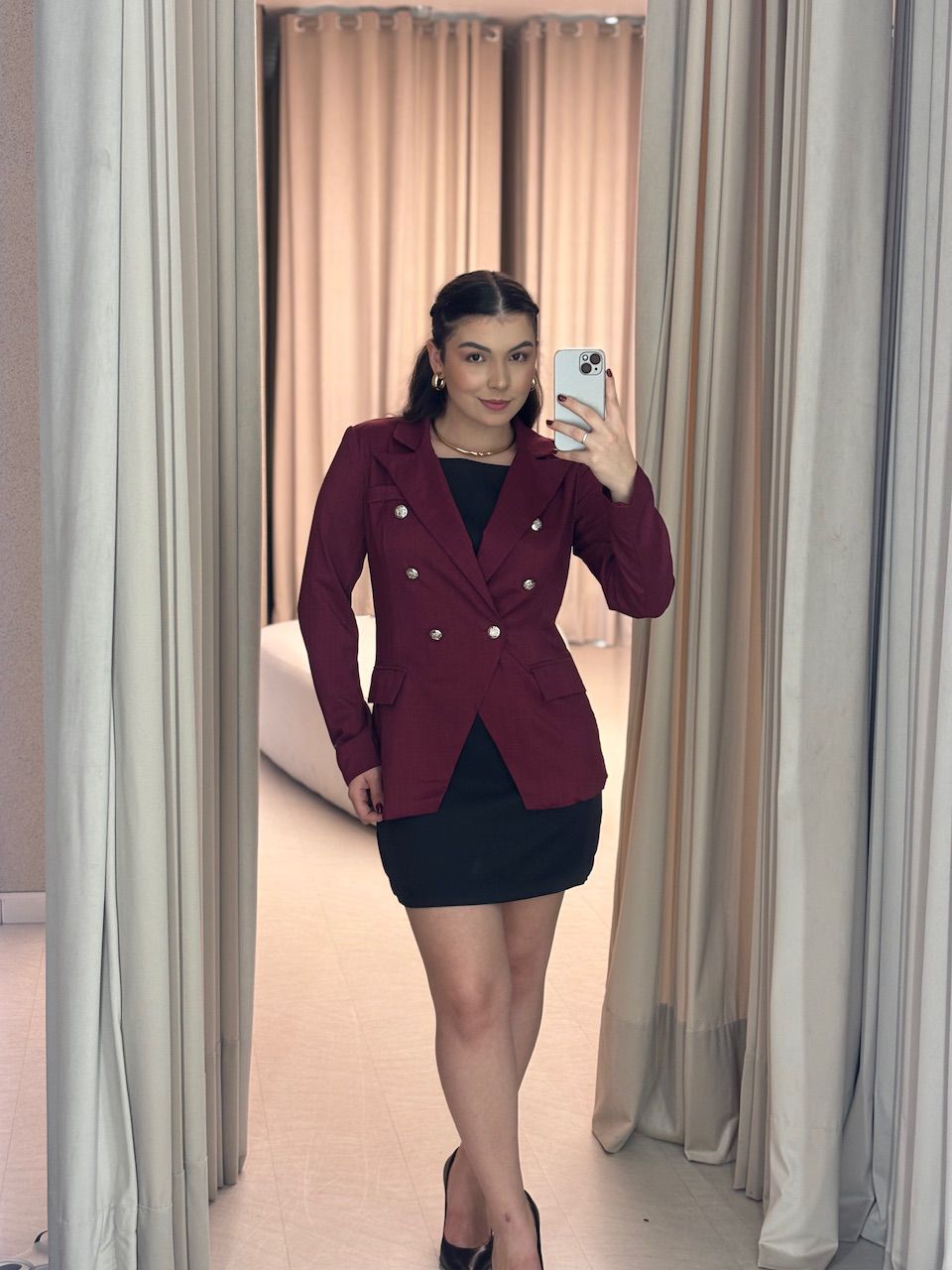 BLAZER LORENA BOTÕES VINHO