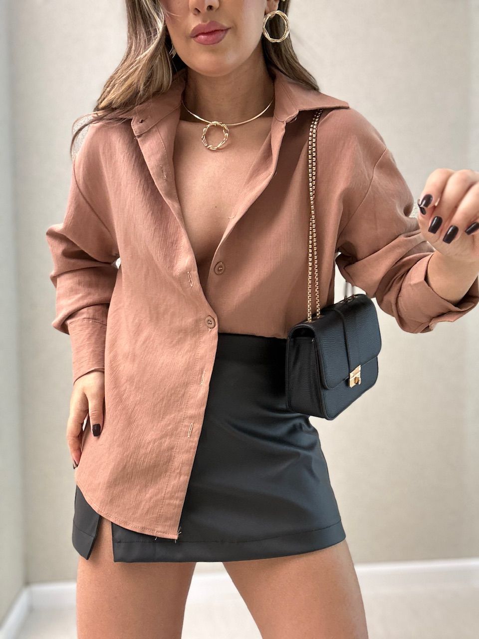 CAMISA EMMA BÁSICA NUDE