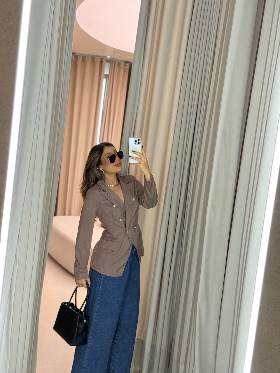 BLAZER LORENA BOTÕES MARROM
