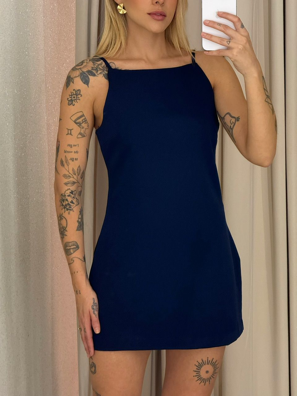 VESTIDO GIANE CURTO marinho