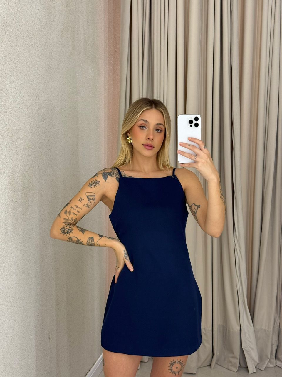 VESTIDO GIANE CURTO marinho