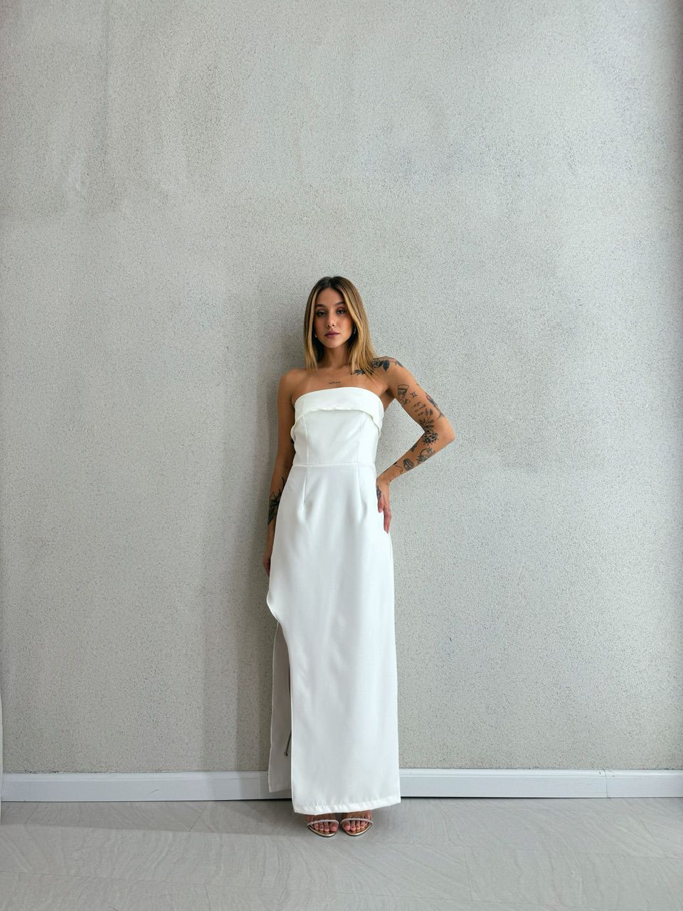 VESTIDO RÚBIA FENDA OFF