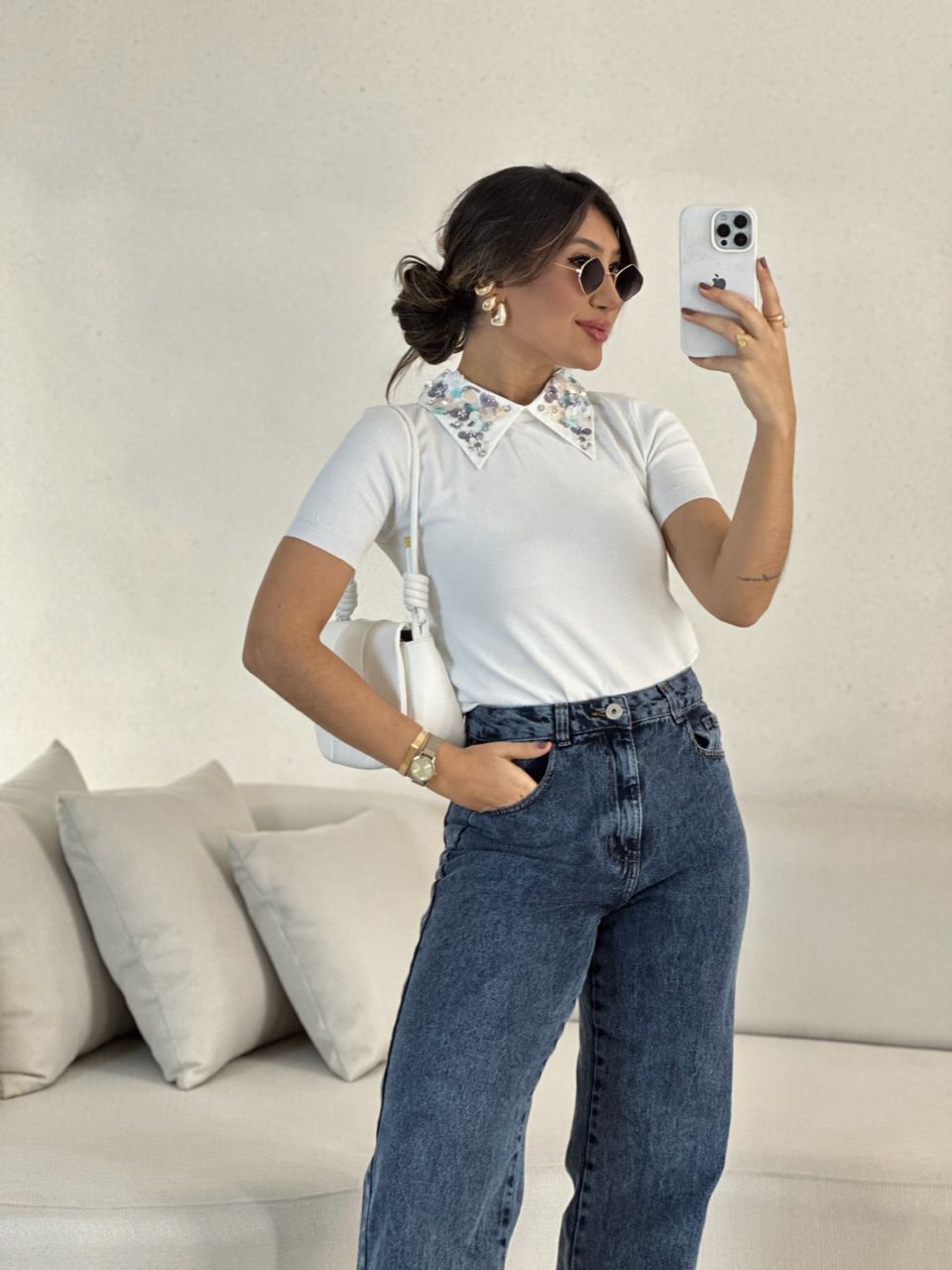 BLUSA MAIA GOLA BORDADA OFF