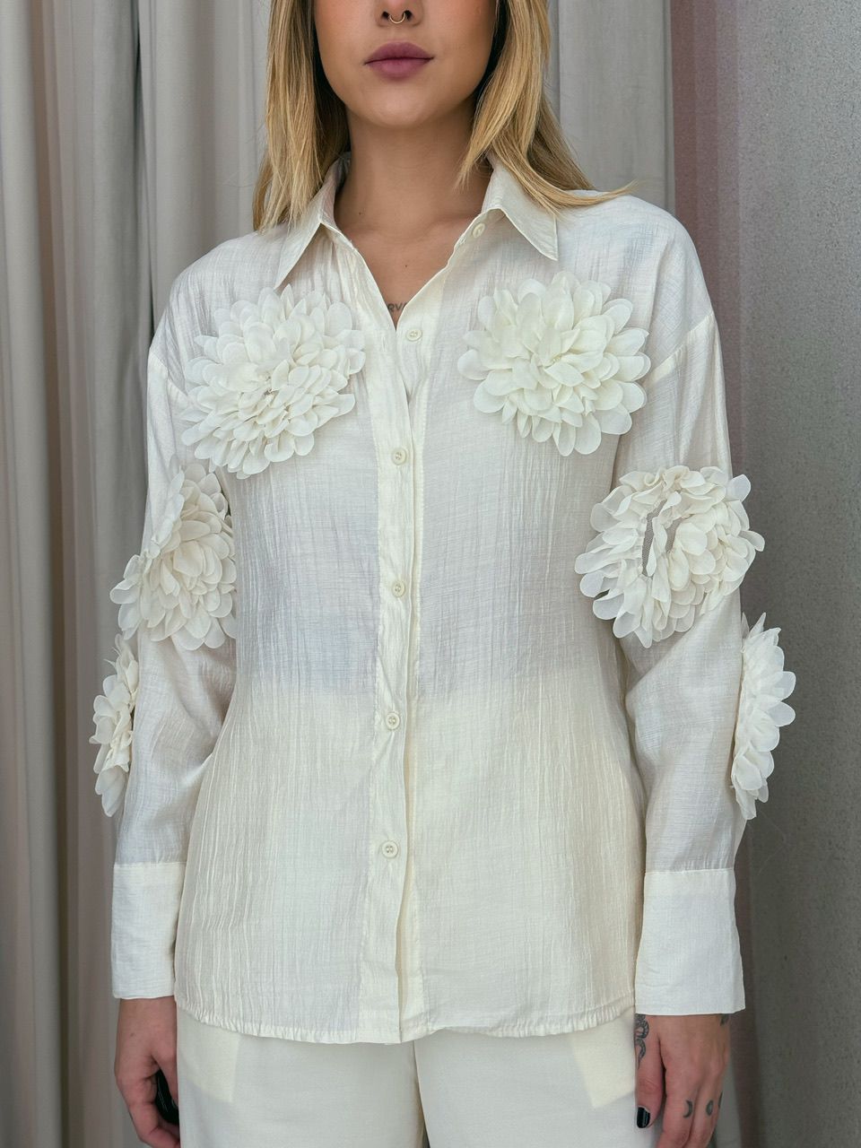 CAMISA MIA FLOR MARFIM