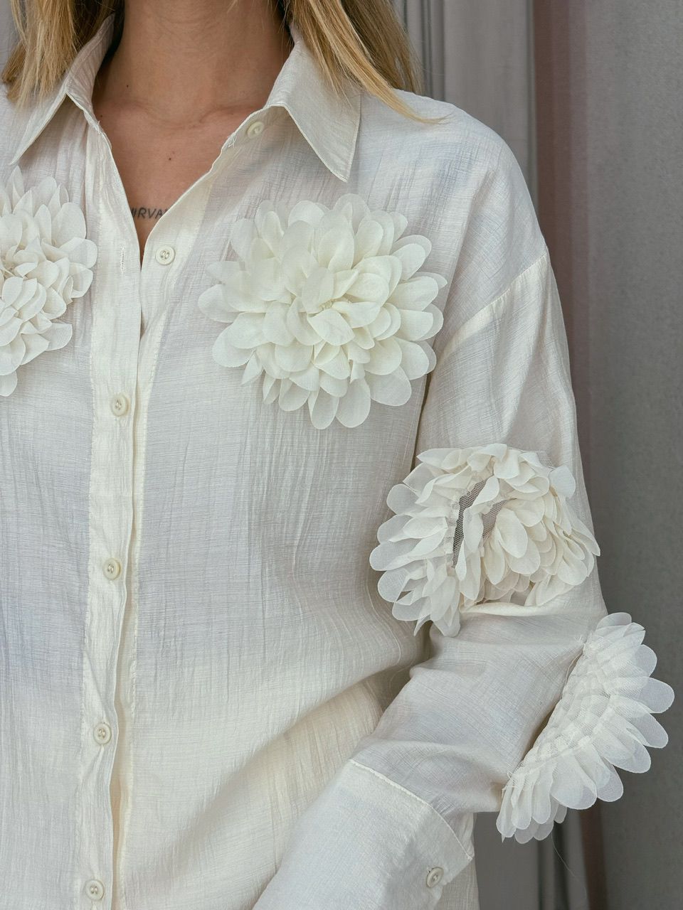CAMISA MIA FLOR MARFIM