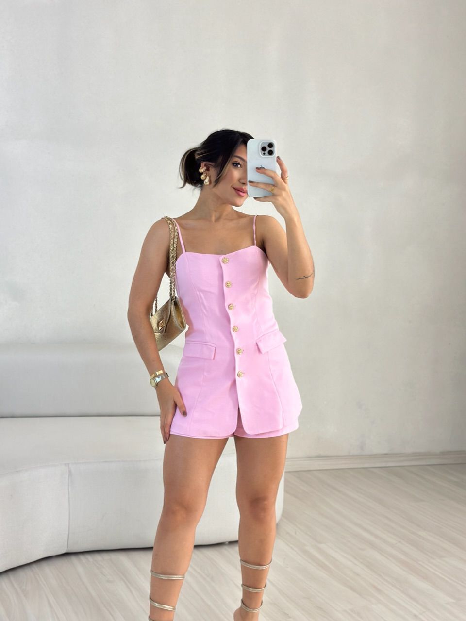CONJUNTO CARMEN Short BABY PINK - 0055300366 - CAROLLA FERRARO