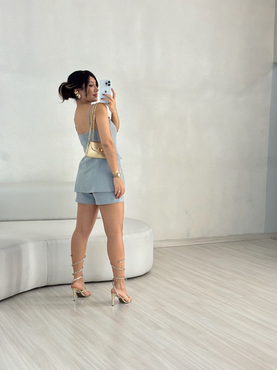 CONJUNTO CARMEN Short Cinza