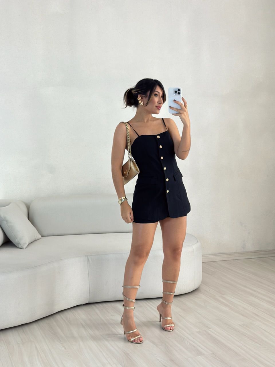 CONJUNTO CARMEN Short preto - 0055300032 - CAROLLA FERRARO