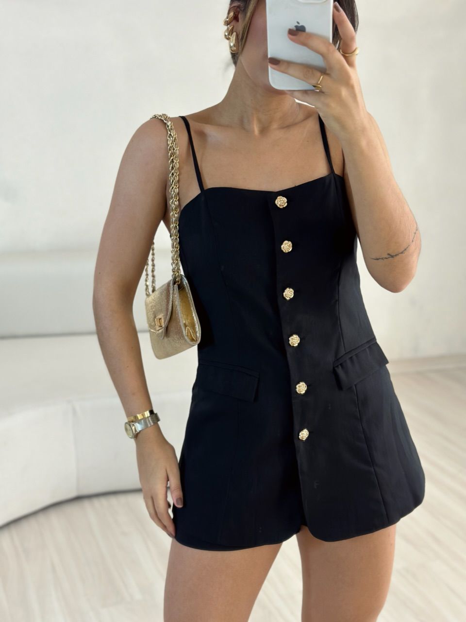 CONJUNTO CARMEN Short preto