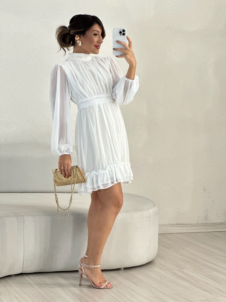 VESTIDO FLAVIANA MANGA LONGA OFF