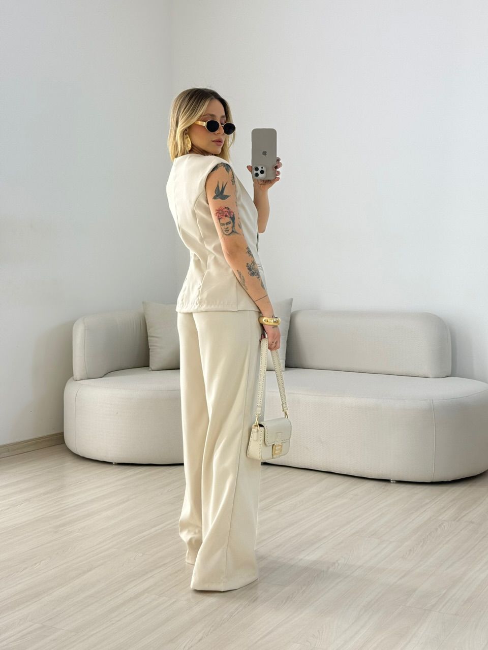 CONJUNTO MARCELLI CALÇA AREIA