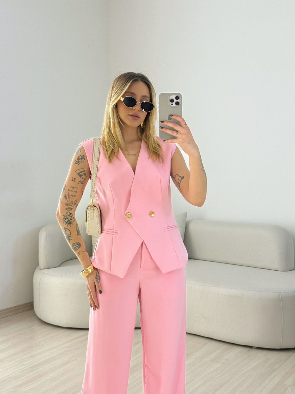CONJUNTO MARCELLI CALÇA ROSA
