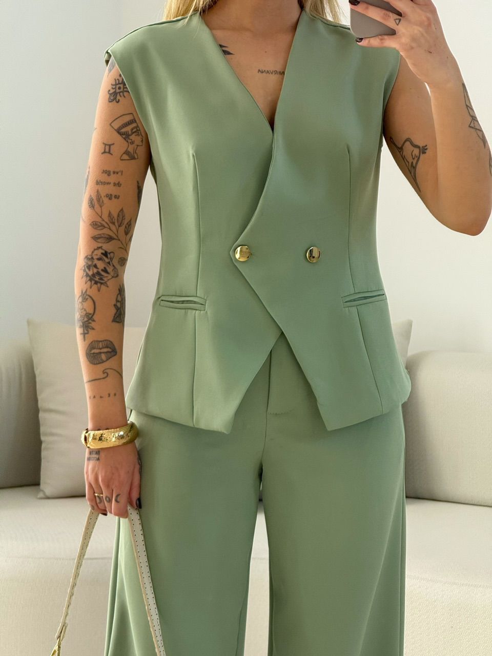CONJUNTO MARCELLI CALÇA VERDE