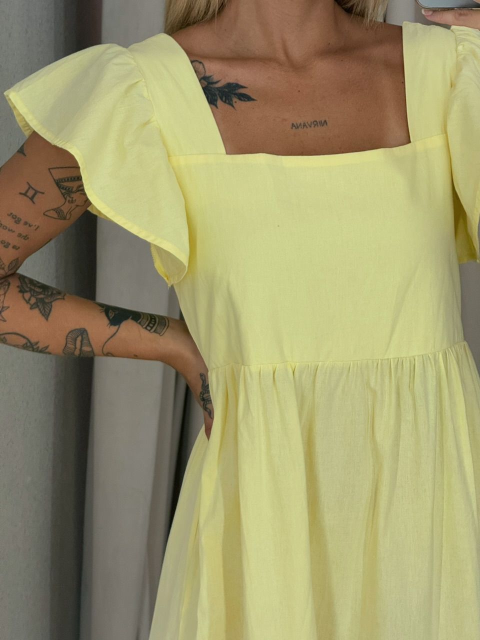 VESTIDO VILMA babados YELLOU BUTTER