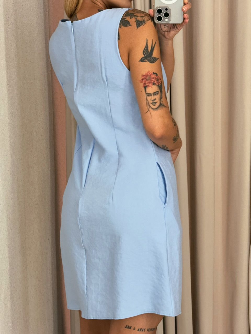 VESTIDO CLARICE CAVADO AZUL