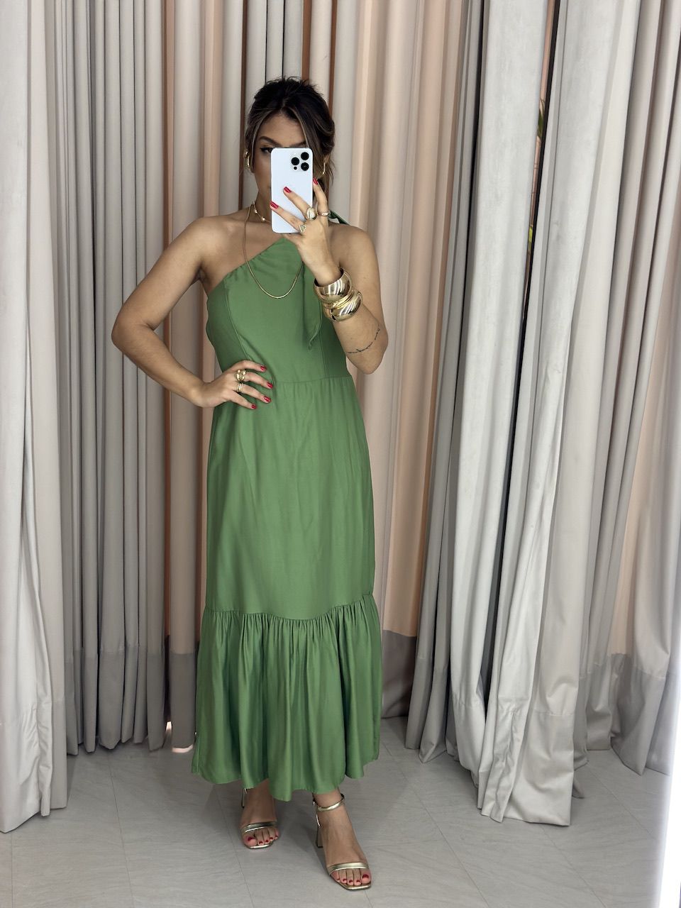VESTIDO IVONE NULA MANGA VERDE
