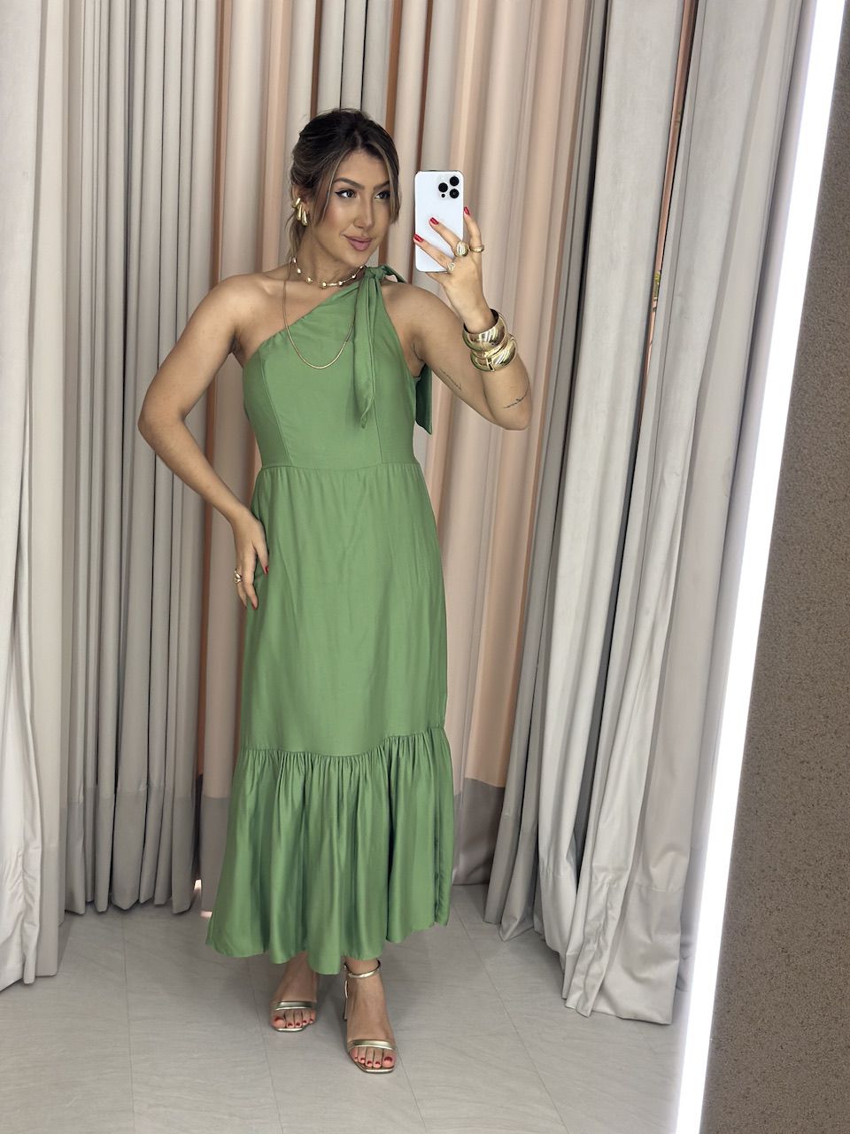 VESTIDO IVONE NULA MANGA VERDE