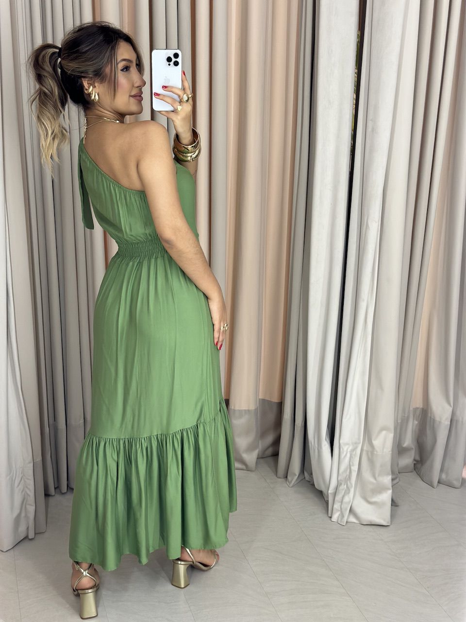 VESTIDO IVONE NULA MANGA VERDE