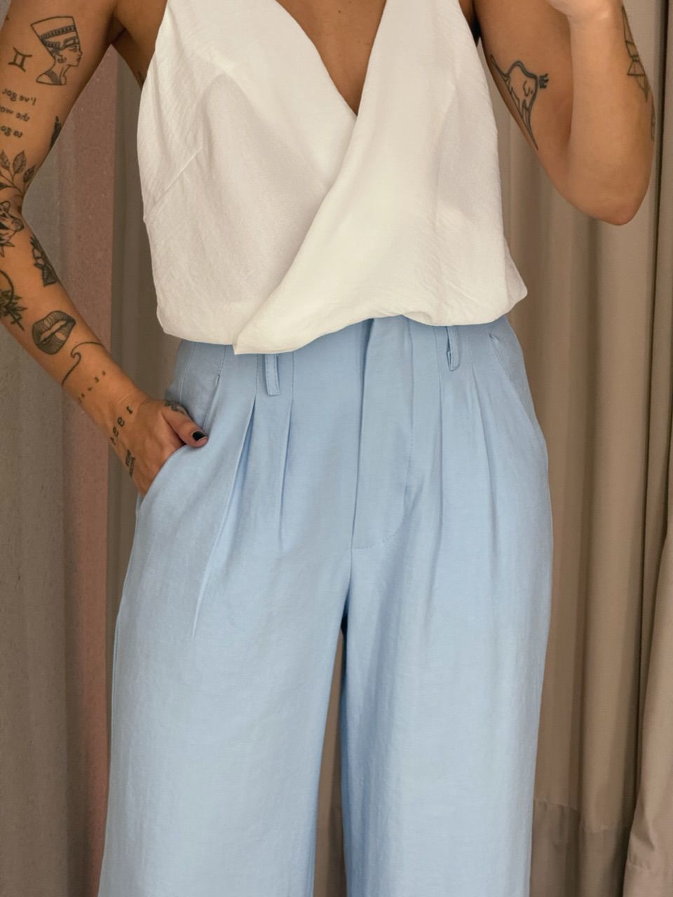 CALÇA IOLANDA PANTALONA AZUL