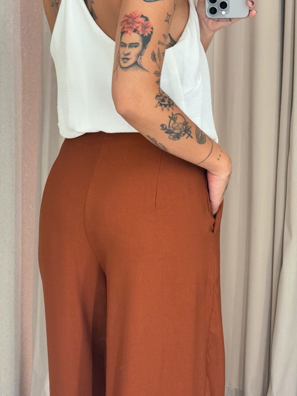 CALÇA IOLANDA PANTALONA TERRA COTA 