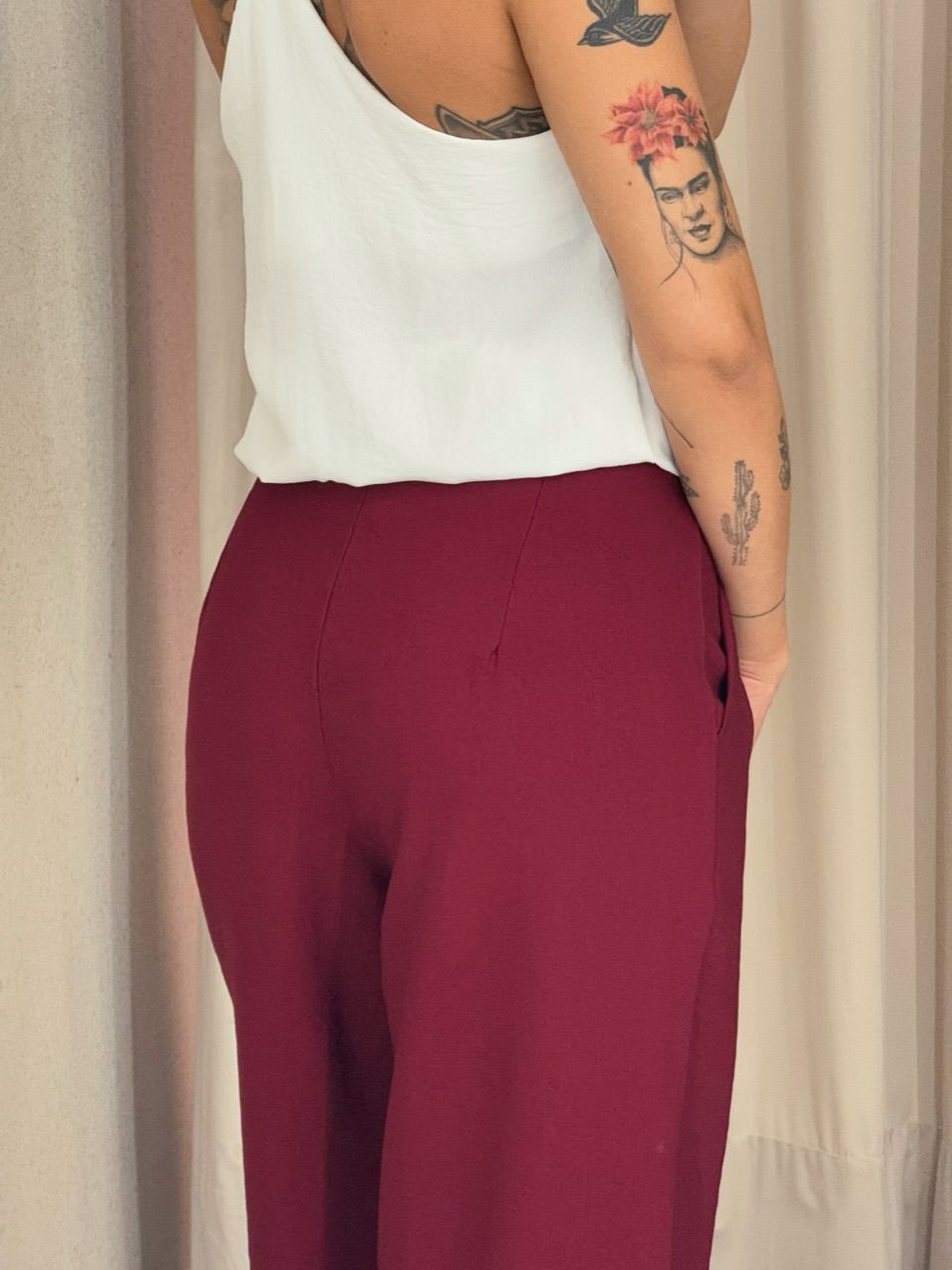 CALÇA IOLANDA PANTALONA VINHO