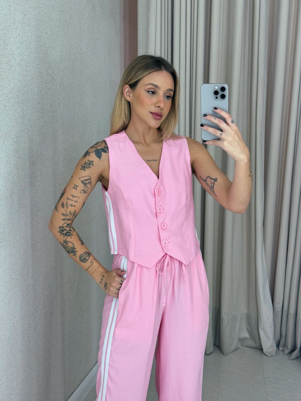 CONJUNTO ESTEFÂNIA LISTRAS Rosa