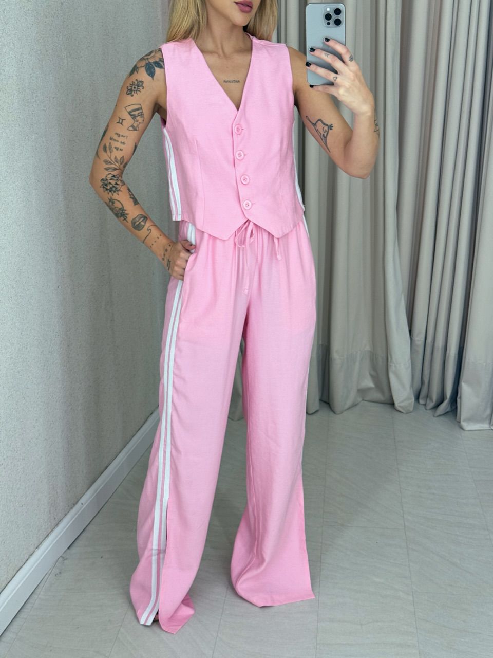 CONJUNTO ESTEFÂNIA LISTRAS Rosa