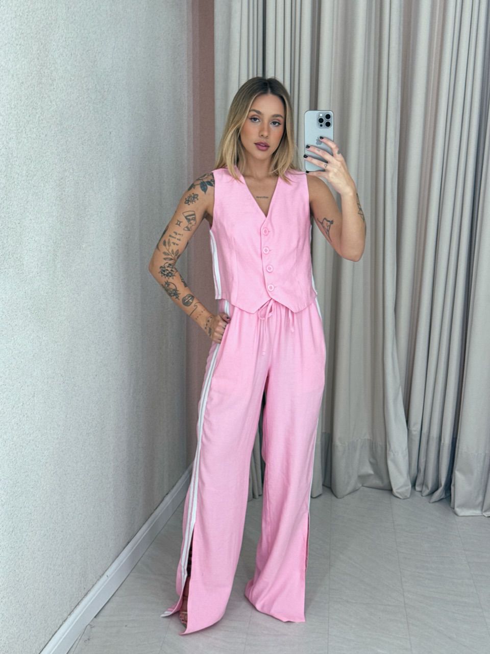 CONJUNTO ESTEFÂNIA LISTRAS Rosa