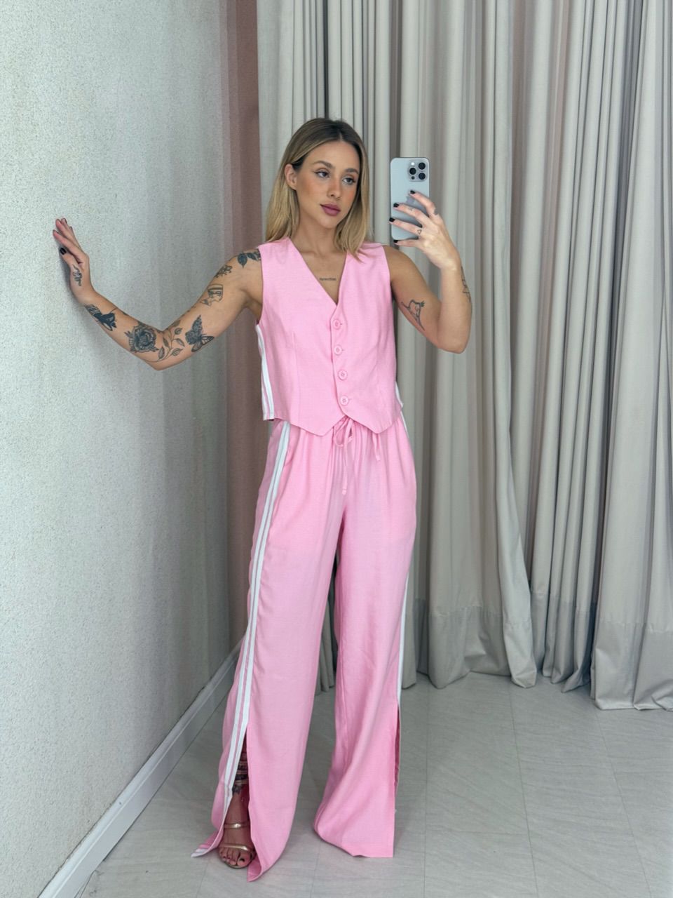 CONJUNTO ESTEFÂNIA LISTRAS Rosa