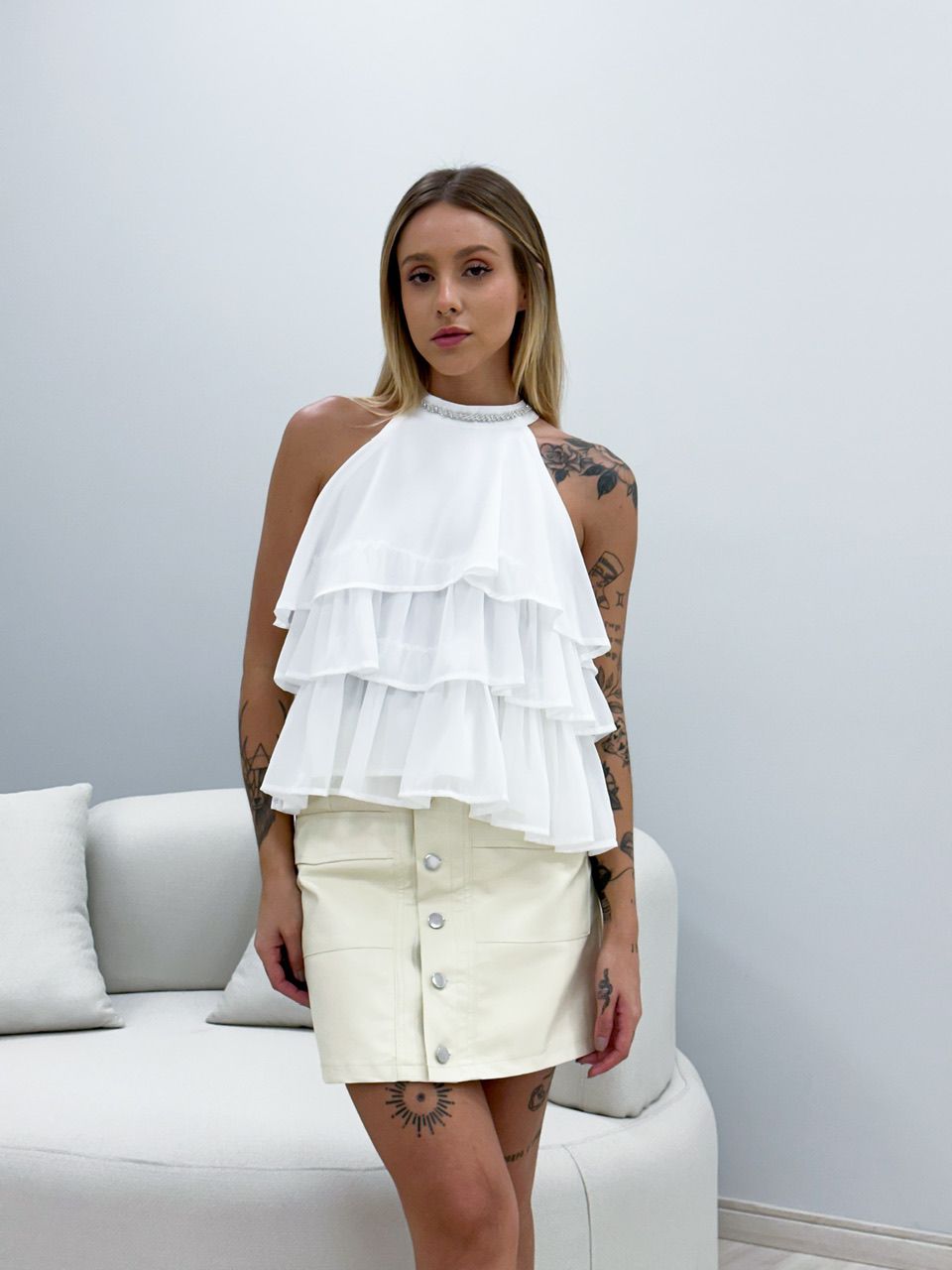 BLUSA AMÉLIA BABADOS OFF
