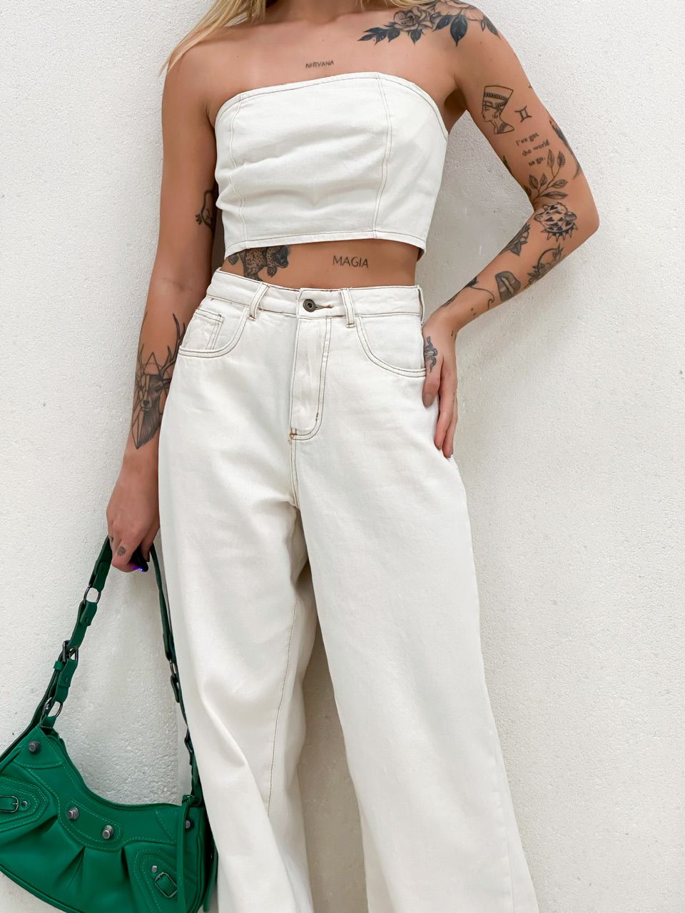 CALÇA LARISSA JEANS CRU - 0048650132 - CAROLLA FERRARO
